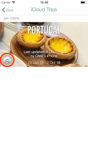 iCloudTrips Screenshot
